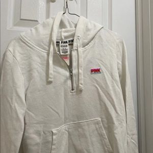 Pink hoodie white color